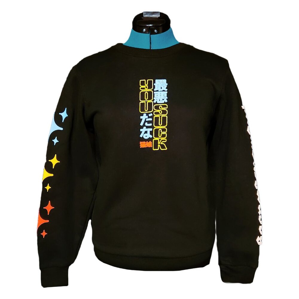 PaymoneyWubby LIMITED ED. Cloudy, You Suck Kitten Club Crewneck Sweater - Small - Picture 2 of 11